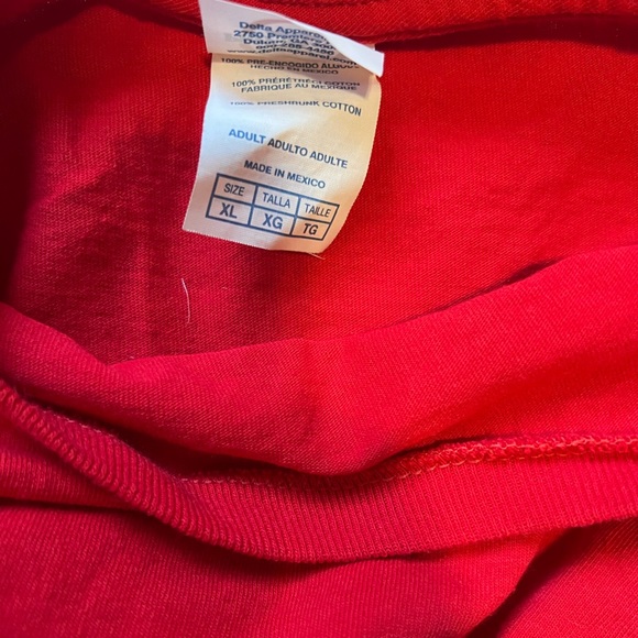 Tennessee Great Smoky Mountains Long Sleeve Red Tee Shirt Crewneck SizeXL Cotton - Picture 4 of 4